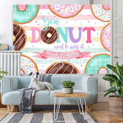 Lofaris You Donut Want To Miss It Sweet Happy Birthday Backdrop