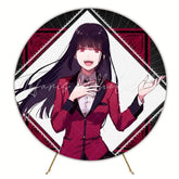 Yumeko Jabami Anime Round Backdrop For Cosplay And Fan Events