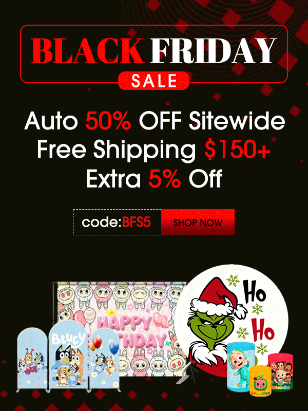 Black friday sale poster with cartoon characters and grinch design