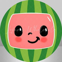 (7 Day Delivery) Lofaris Cute Watermelon Birthday Baby Shower Round Backdrop