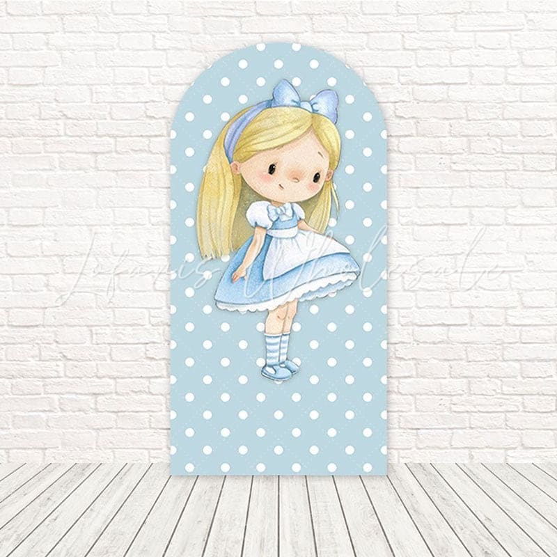 Alice in Wonderland Dots Party Arch Backdrop for Fantasy Event Decor