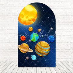 Astronaut Galaxy Star Trail Arch Backdrop For Intergalactic Event