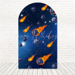 Astronaut Meteorite Cosmic Scene Arch Backdrop For Space Theme
