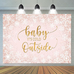 Lofaris Baby Is Cold Outside In Winter Shower Backdrop