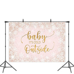 Lofaris Baby Is Cold Outside In Winter Shower Backdrop