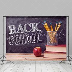 Lofaris Back to School Room Chalkboard Pencils Backdrops