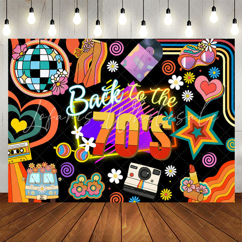 Lofaris Back To The 70s Groovy Ballroom Birthday Backdrop
