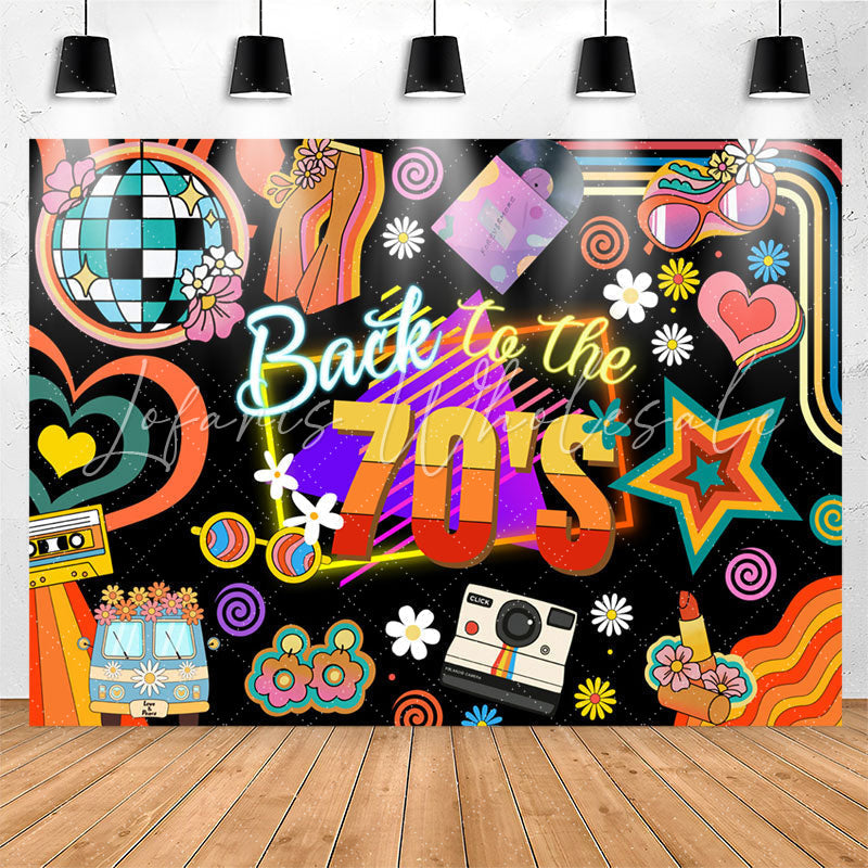 Lofaris Back To The 70s Groovy Ballroom Birthday Backdrop