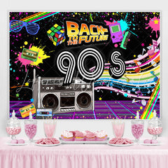 Lofaris Back To The Future Hip Hop 90S Night Party Backdrop