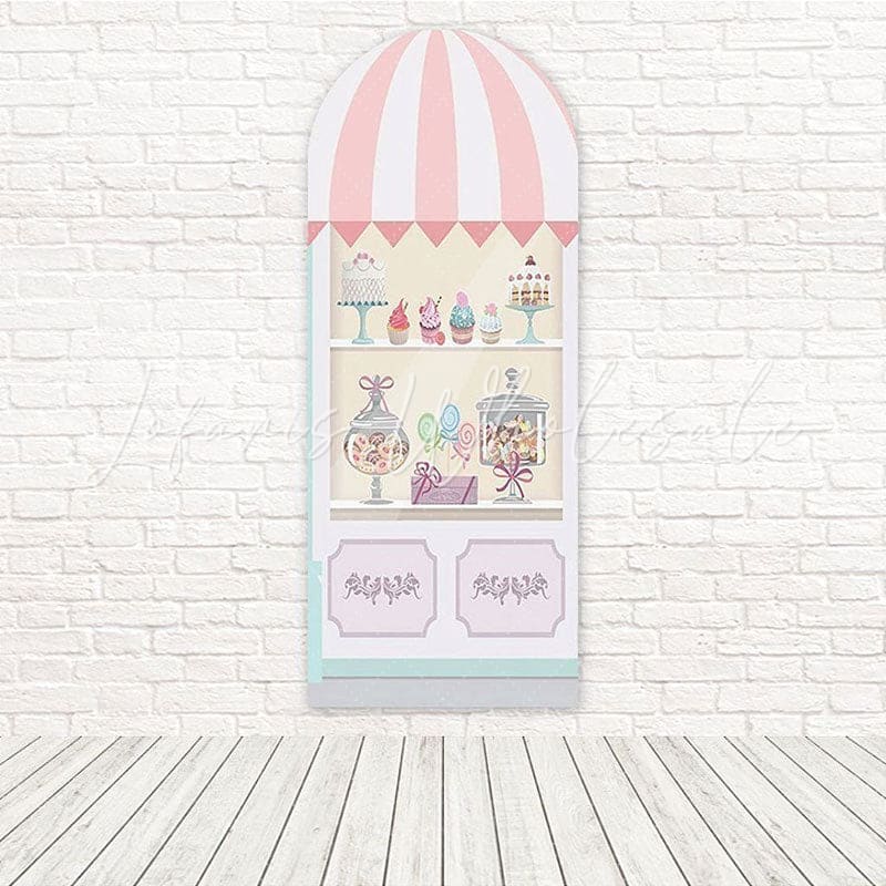 Bakery Store Cozy Charming Dessert Party Theme Arch Backdrop
