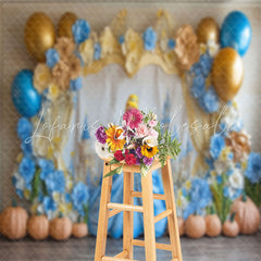 Balloon Pumpkin Cinderella Disney Cake Smash Backdrop