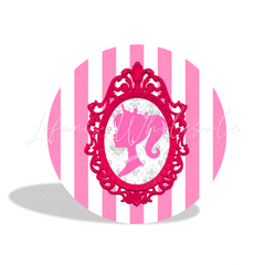 Barbie Girl Birthday Party Round Backdrop Cover Plinth Cylinder Pedestal Cloth Cover