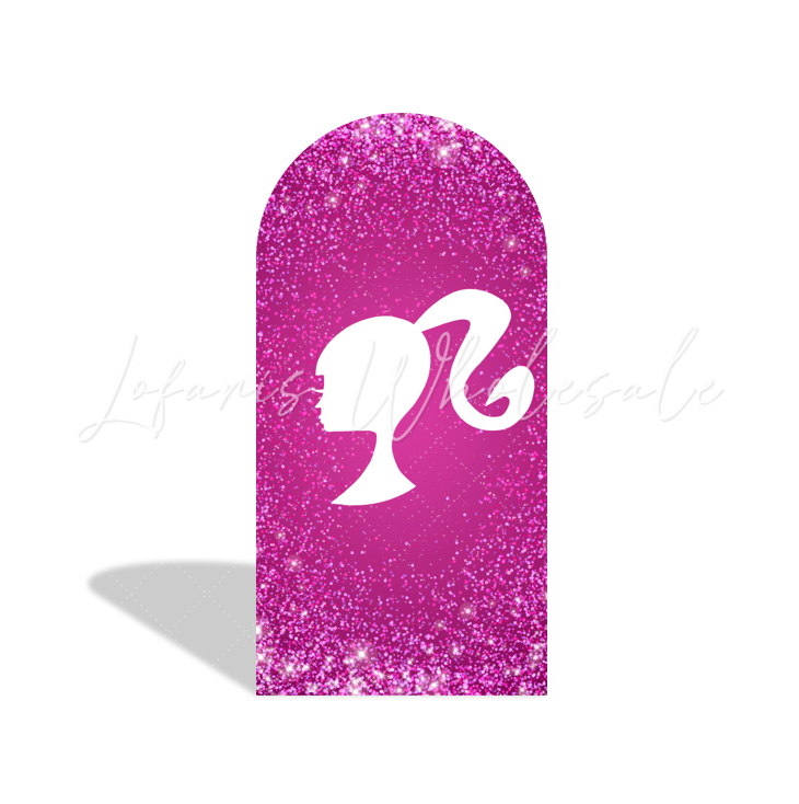 Barbie Head Happy Birthday Party Arch Backdrop Wall Cloth Cover