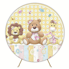 Beautiful Baby Safari Round Backdrop for Baby Celebration