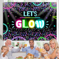 Lofaris Black Color Circle Lets Glow Bokeh Backdrop For Party