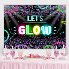 Lofaris Black Color Circle Lets Glow Bokeh Backdrop For Party