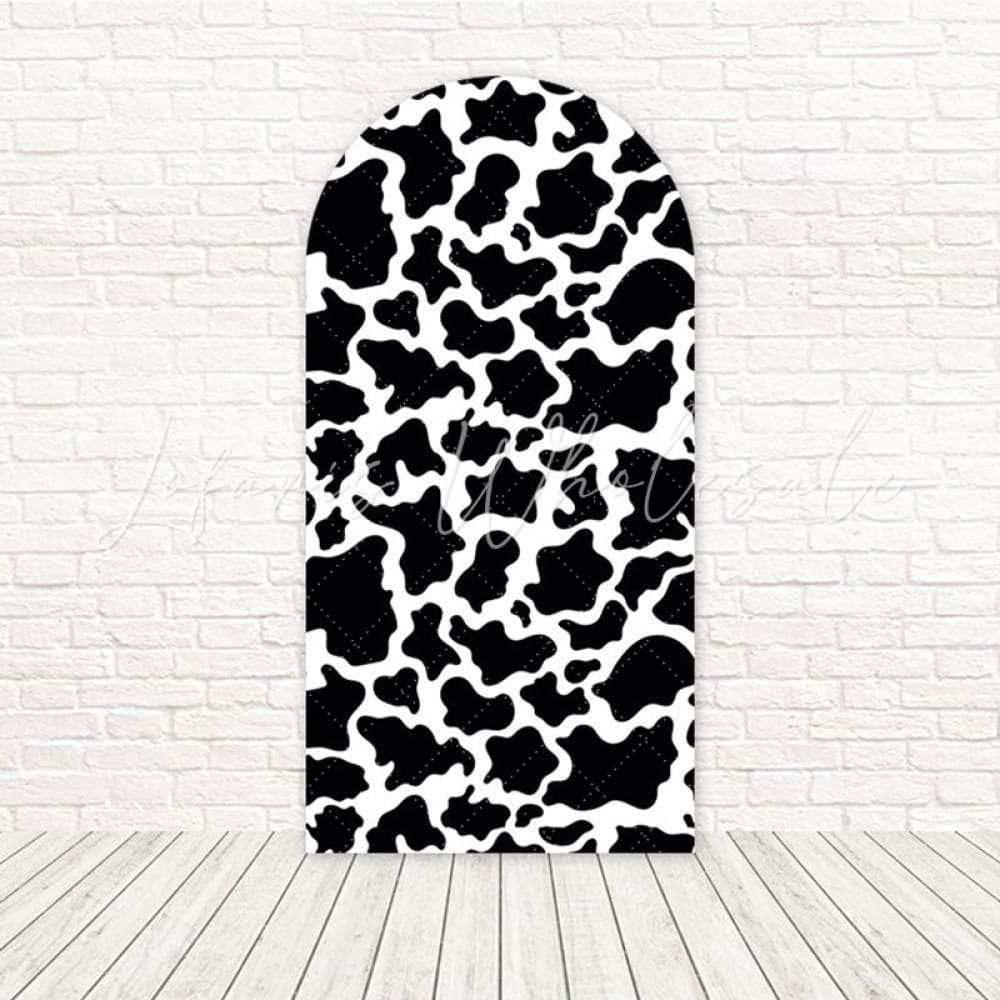 Black White Animal Print Arch Backdrop For Modern Safari Decor