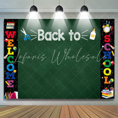 Lofaris Blackboard Books Welcome Back To School Backdrop