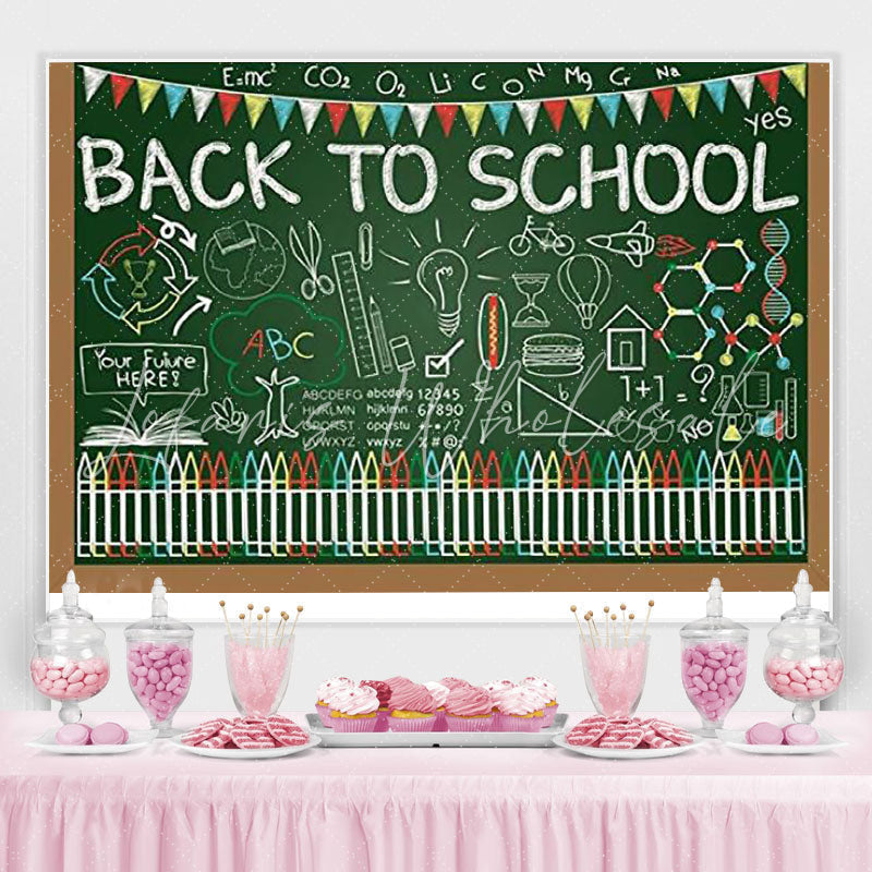 Lofaris Blackboard graffiti alphabet back to school Backdrop