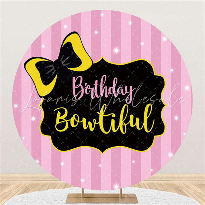 Lofaris Blackpink Birthday Bowtiful Round Backdrop For Girl