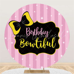 Lofaris Blackpink Birthday Bowtiful Round Backdrop For Girl