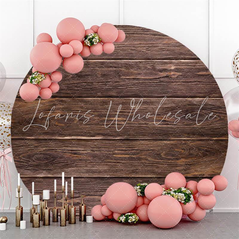Lofaris Blowen Simple Custom Circle Wood Baby Shower Backdrop