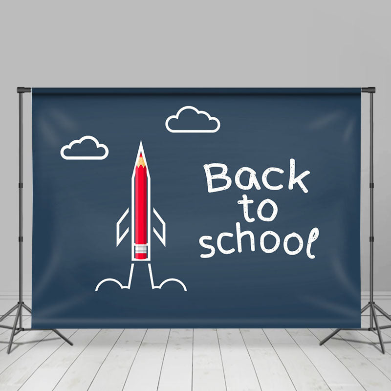 Lofaris Blue Cloud Flying Pencil Back To School Backdrop