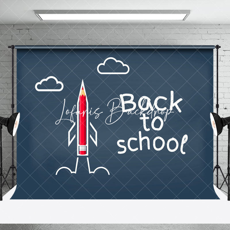 Lofaris Blue Cloud Flying Pencil Back To School Backdrop