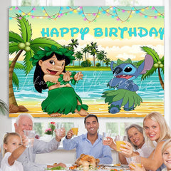 Lofaris BLue Sea Tropical Beach Cartoon Theme Birthday Backdrop