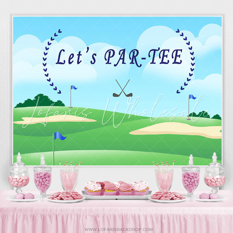 Lofaris Blue Sky And Glassland Lets Partee Birthday Backdrop