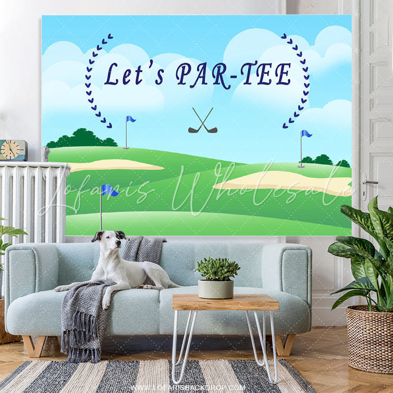 Lofaris Blue Sky And Glassland Lets Partee Birthday Backdrop