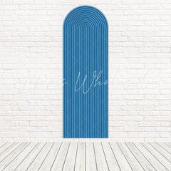 Blue Slatted Arch Backdrop for Elegant and Cool Outdoor Event Themes