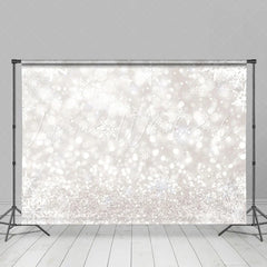 Lofaris Bokeh Glitter Snowflake Winter Christmas Backdrop