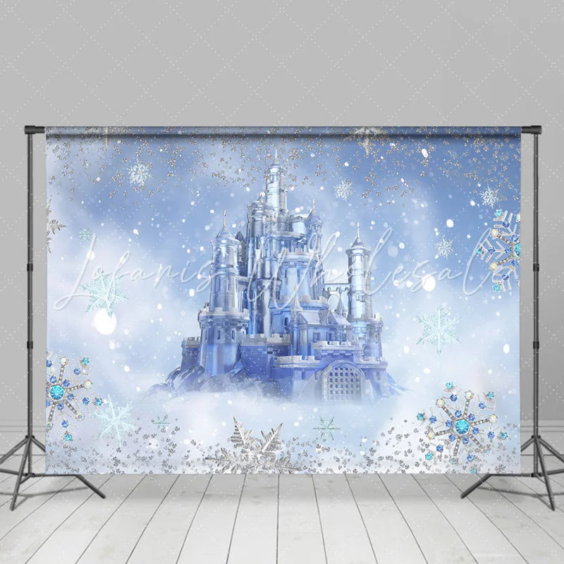 Lofaris Bokeh Winter Ice Snow Castle Kids Photo Backdrop