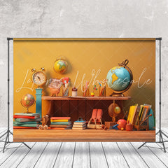 Lofaris Books Clock Pencil back to school Photo Backdrops