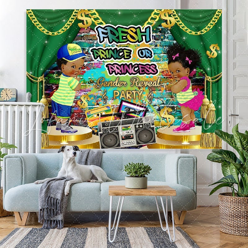 Lofaris Green Boy or Girl Baby Shower Backdrop for Photo