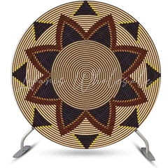 Lofaris Brown Traditional Ethiopian Basket Round Backdrop