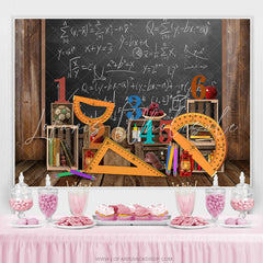 Lofaris Brown Wood And Blackboard Back To School Backdrops