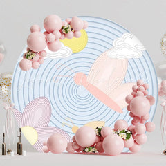 Butterfly Garden Fantasy Round Backdrop For Whimsical Events