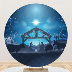 Lofaris Camel Desert Night Happy Birthday Round Backdrop For Party