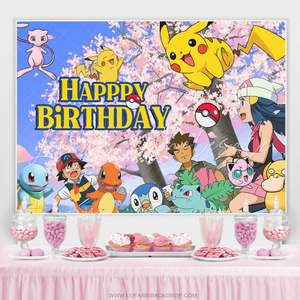 Lofaris Cartoon Film Character Kids Birthday Backdrop Banner
