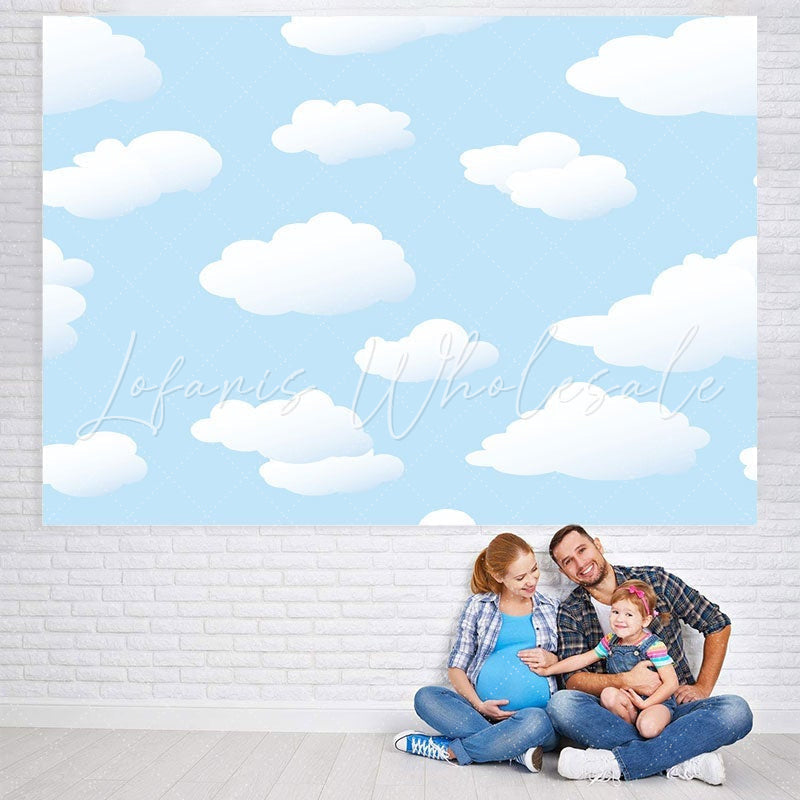 Lofaris Scenery White Clouds and Blue Sky Backdrop