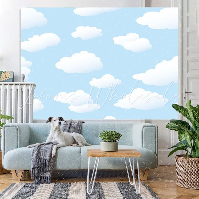 Lofaris Scenery White Clouds and Blue Sky Backdrop