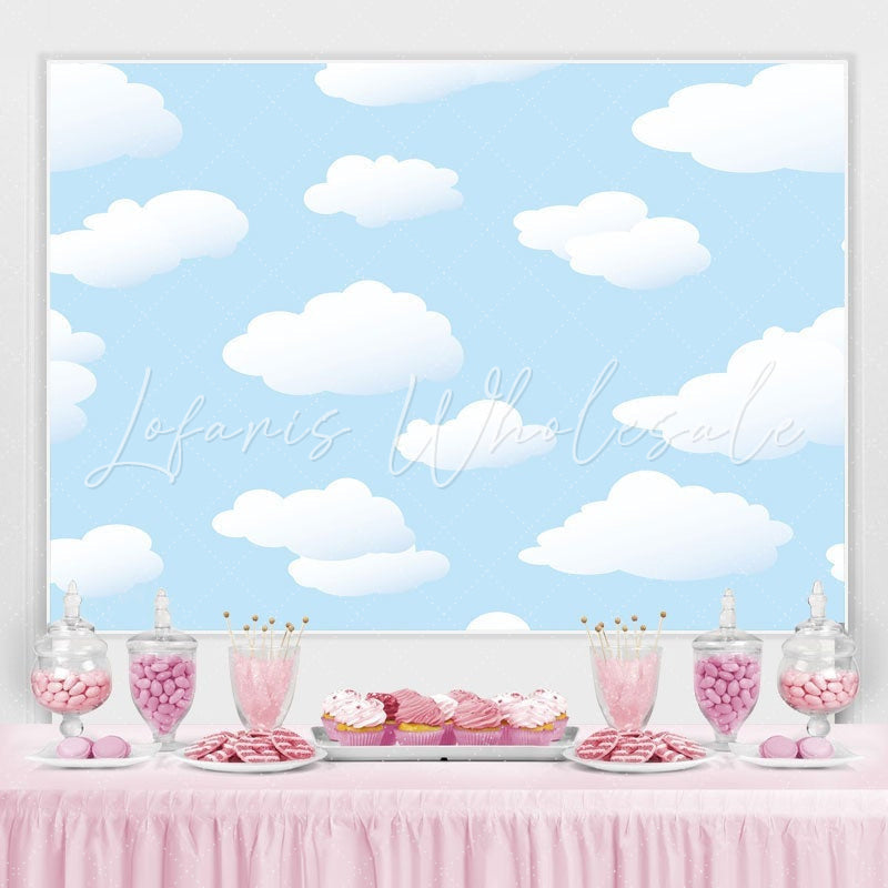 Lofaris Scenery White Clouds and Blue Sky Backdrop