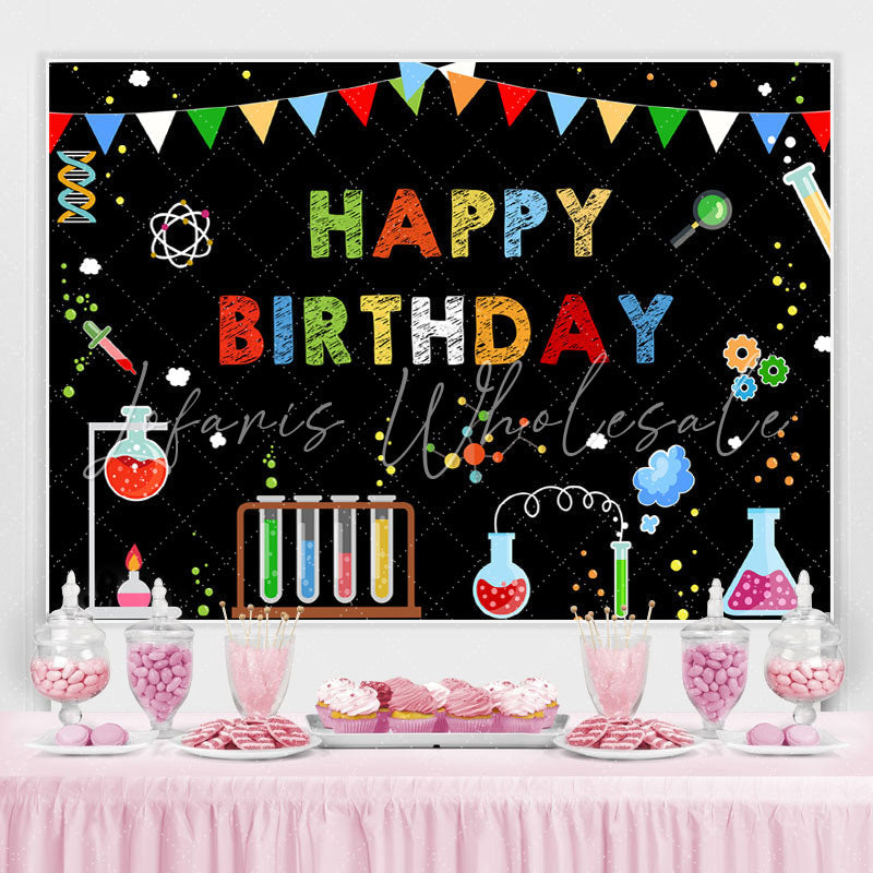 Lofaris Chemistry Laboratory And Abstract Birthday Backdrop