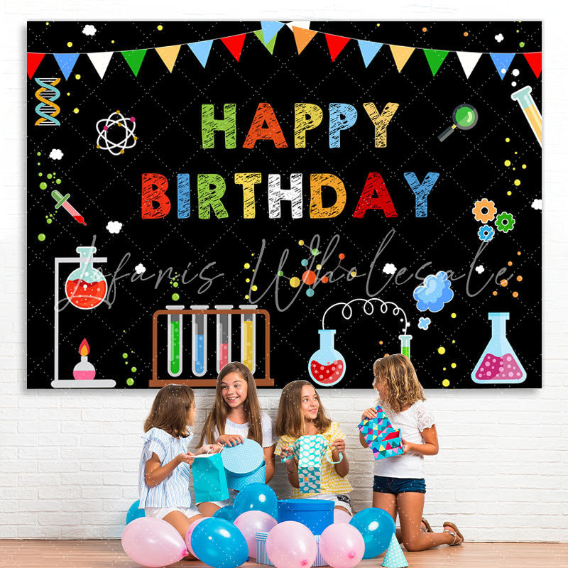 Lofaris Chemistry Laboratory And Abstract Birthday Backdrop