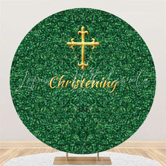 Lofaris Christening And Grassland Happy Birthday Circle Backdrop