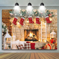 Lofaris Christmas Decoration House Theme Backdrop For Party