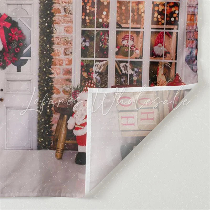 Lofaris Christmas tree Santa Claus light backdrop