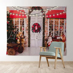 Lofaris Christmas tree Santa Claus light backdrop